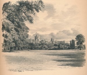 Windsor Castle fra Home Park, 1902 af Thomas Robert Way