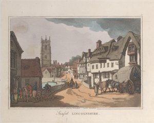 Stamford Lincolnshire, fra Sketches from Nature, 1822., 1822. Skabere: Thomas Rowlandson, Joseph Constantine Stadler.