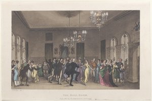The Ball Room, fra Poetical Sketches of Scarborough, 1813., 1813. Skabere: Thomas Rowlandson, Joseph Constantine Stadler, J. Bluck.