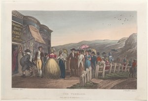 The Terrace, fra Poetical Sketches of Scarborough, 1813., 1813. Skabere: Thomas Rowlandson, Joseph Constantine Stadler, J. Bluck.
