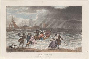 Wet Quakers, fra Poetical Sketches of Scarborough, 1813., 1813. Skabere: Thomas Rowlandson, Joseph Constantine Stadler, J. Bluck.
