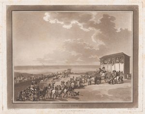 Race Ground An Excursion to Brighthelmstone, 1. juni 1790., 1. juni 1790. Skaber: Thomas Rowlandson, Samuel Alken.