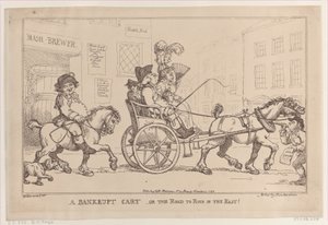 En konkursvogn eller vejen til ruin i østen!, 5. november 1799., 5. november 1799. af Thomas Rowlandson