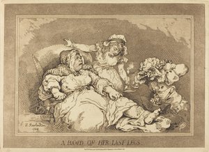 En skænderi på hendes sidste ben af Thomas Rowlandson