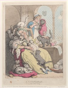 En katamaran eller en gammel piges børnehave, 1. marts 1803., 1. marts 1803. af Thomas Rowlandson
