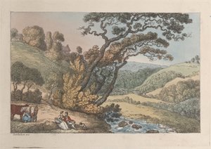 En Cornish View, fra Views in Cornwall, 1810., 1810. af Thomas Rowlandson