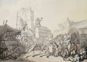 En kornisk brydekamp, af Thomas Rowlandson