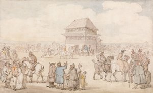 Et velbesøgt væddeløbsstævne af Thomas Rowlandson