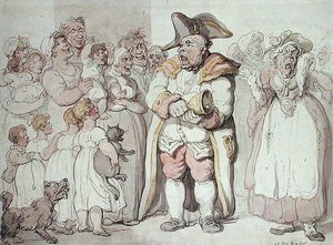 A Cry for a Cat (pen og blæk & akvarel på papir) af Thomas Rowlandson