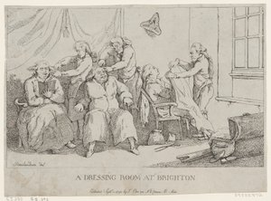 Et omklædningsrum i Brighton, 1. september 1790., 1. september 1790. af Thomas Rowlandson