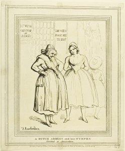 En hollandsk abbedisse og hendes nymfer skitseret i Amsterdam af Thomas Rowlandson