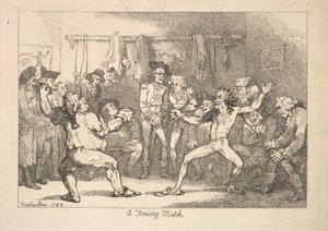 En fægtekamp, 1788. af Thomas Rowlandson