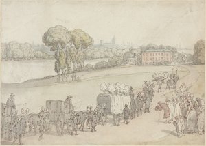 En begravelsesoptog af Thomas Rowlandson