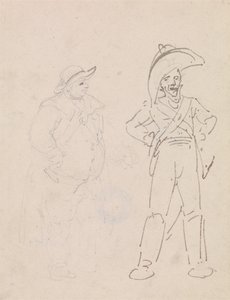 En gendarm og en anden mand af Thomas Rowlandson