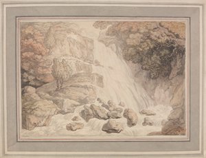Et højt vandfald af Thomas Rowlandson
