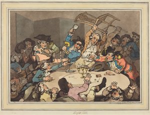 En fejl ved et farebord af Thomas Rowlandson