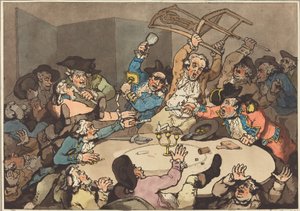 A Kick-up at a Hazard Table, udgivet 1787. af Thomas Rowlandson