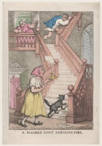 En jomfru tante lugter ild, 4. maj 1806., 4. maj 1806. af Thomas Rowlandson