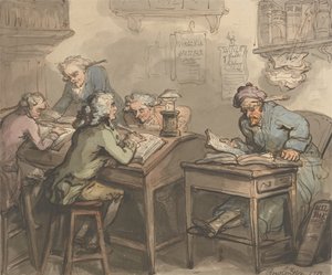 Et købmands kontor af Thomas Rowlandson