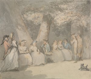 En scene i parken af Thomas Rowlandson