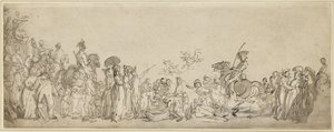 En militærparade i Hyde Park af Thomas Rowlandson
