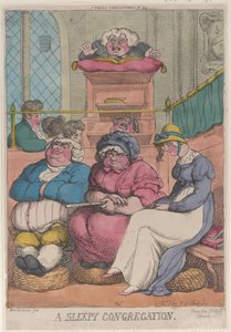 En søvnig menighed, 12. februar 1811., 12. februar 1811. af Thomas Rowlandson
