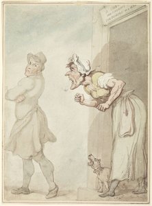 En røgende skorsten og en skældende kone: Menneskets plager af Thomas Rowlandson
