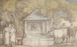 Et landsbybrønd af Thomas Rowlandson
