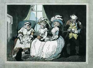 "Et besøg hos tanten", aquatineret af Francis Jukes (1747-1812), pub. af E. Jackson af Thomas Rowlandson