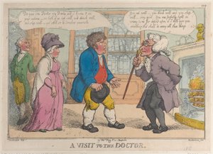 Et besøg hos lægen, 1809-12., 1809-12. af Thomas Rowlandson