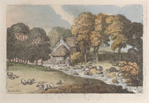 Et vandløb, fra udsigter i Cornwall, 1812., 1812. af Thomas Rowlandson
