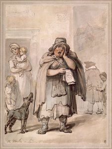 En gadesælger på et gadehjørne, London af Thomas Rowlandson