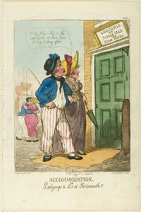 Indkvartering eller logi til leje Portsmouth af Thomas Rowlandson