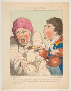 Acute Pain Le Brun Travested, eller Caricatures of the Passions, 21. januar 1800. af Thomas Rowlandson