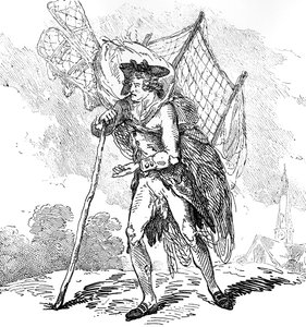 Aerostation ude ved Elbows eller The Itinerant Aeronaut, 1786 af Thomas Rowlandson