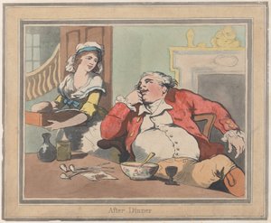 Efter middagen 22. oktober 1789., 22. oktober 1789. af Thomas Rowlandson