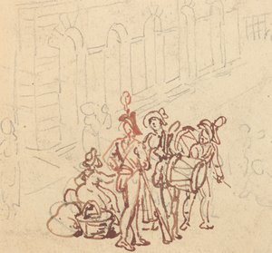 Tegning til albummet af Thomas Rowlandson