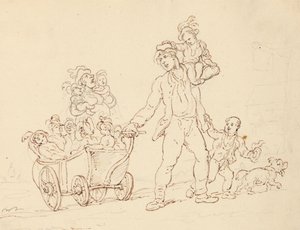 Tegning til albummet af Thomas Rowlandson