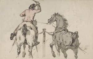 An English Postilion, ca. 1785 (grafit, pen, blæk & w/c på papir) af Thomas Rowlandson