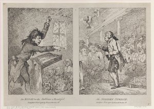 An Essay on the Sublime & Beautiful, The Maiden Speech, 1. oktober 1785., 1. oktober 1785. af Thomas Rowlandson
