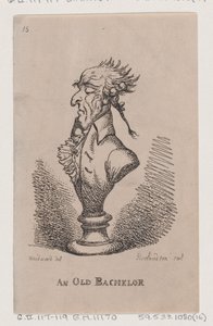 En gammel bachelor, 1808., 1808. af Thomas Rowlandson