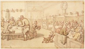 I et gammelt engelsk spisehus af Thomas Rowlandson