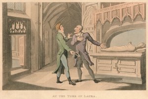 Ved Lauras grav, 1821 af Thomas Rowlandson