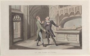 At the Tomb of Laura, fra Journal of Sentimental Travels in the Southern Provinces of..., 1817-21. af Thomas Rowlandson