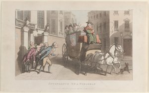 Deltagelse på en adelsmand, fra The Vicar of Wakefield, 1. maj 1817., 1. maj 1817. af Thomas Rowlandson