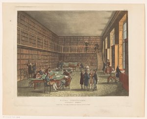 Library of the Royal Institution i London Royal Institution, Albemarle Street (titel på objekt) af Thomas Rowlandson