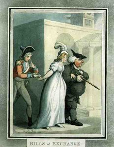 Veksel, pub. af Rudolph Ackermann af Thomas Rowlandson