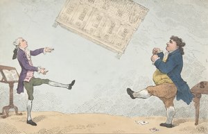 Billy Lackbeard og Charley Blackbeard spiller til fodbold, 7. februar 1784., 7. februar 1784. af Thomas Rowlandson