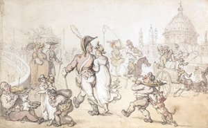 Blackfriars Bridge (akvarel) af Thomas Rowlandson