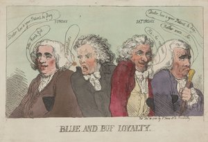 Blue og Buf – loyalitet af Thomas Rowlandson